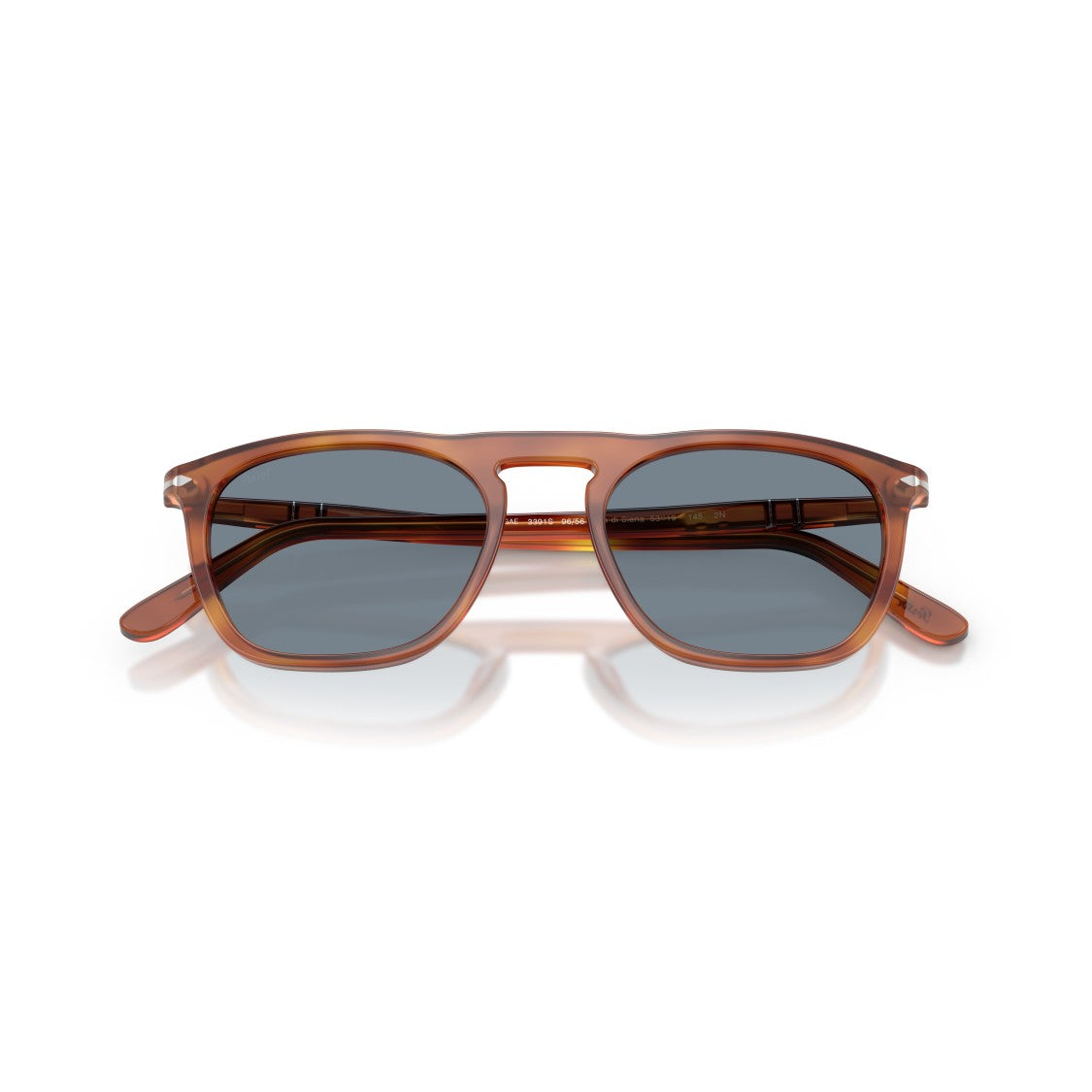 Persol 0Po3391s Translucent Brown Acetate Square Frame Sunglasses
