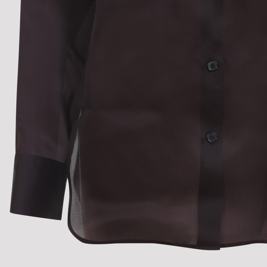 Khaite Silk Button-Down Top With Classic Collar