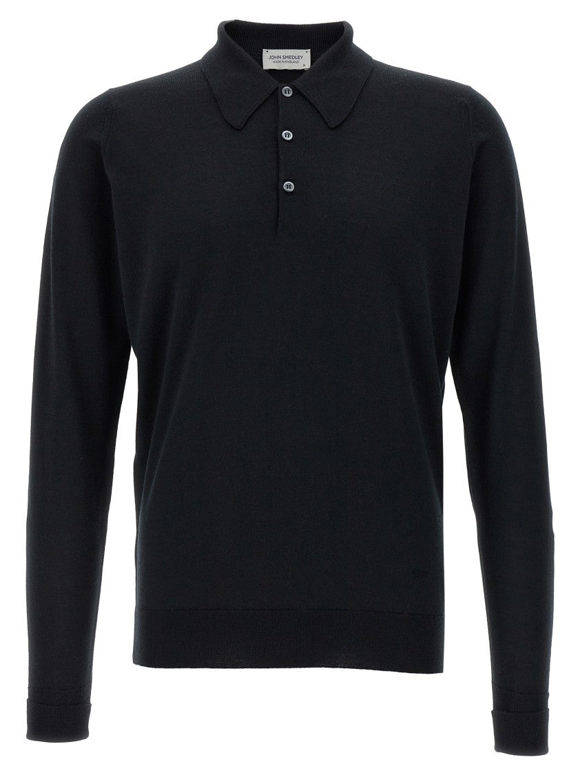 John Smedley Fitted Merino Wool Polo Shirt With Classic Collar