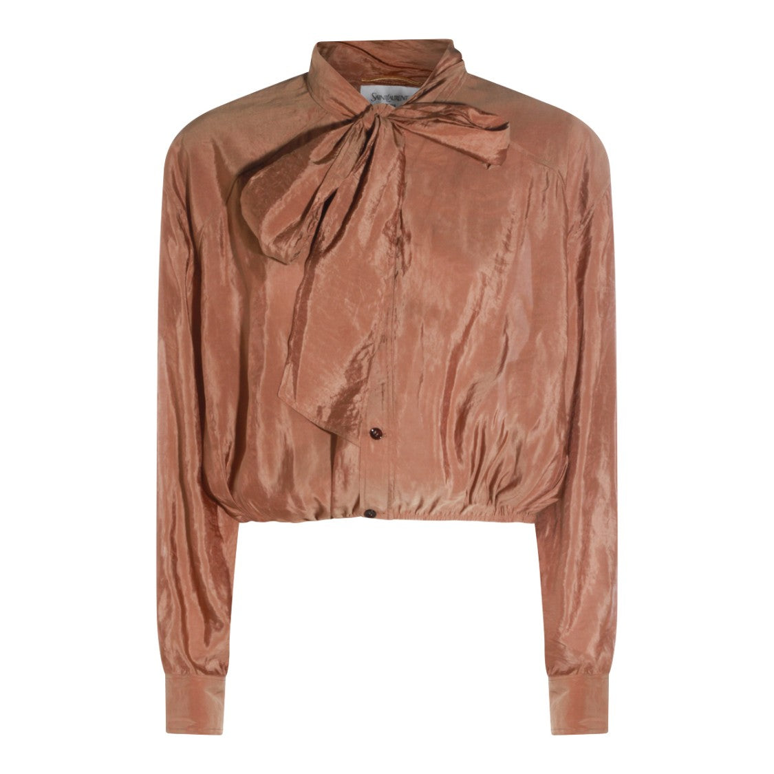 Saint Laurent Beige Lace-Up Top