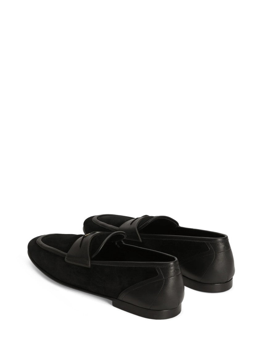 Dolce & Gabbana Metallic Emblem Pointed Flats
