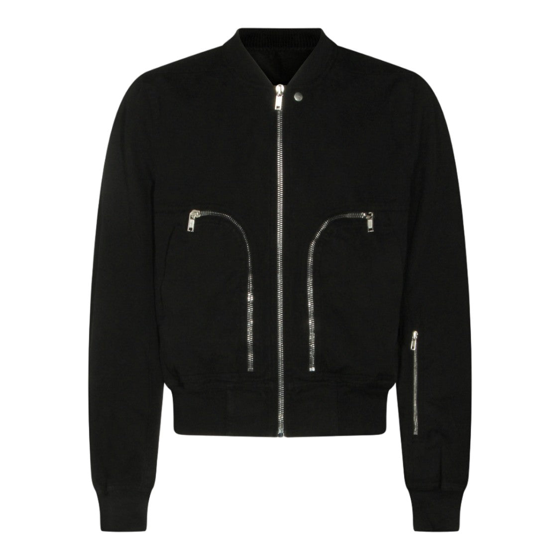 Drkshdw By Rick Owens Minimalist Black Jacket With Zipper Details