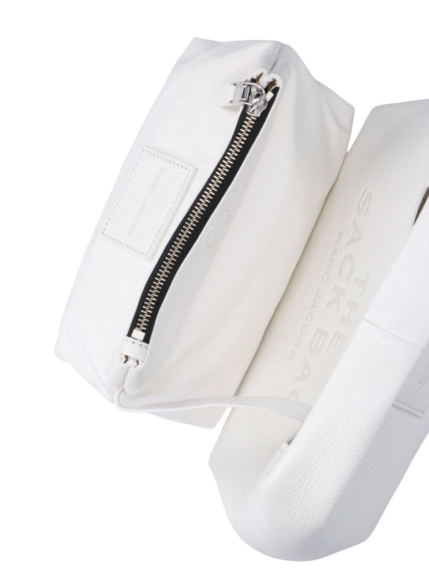 Marc Jacobs White The Sack Hammered Leather Handbag