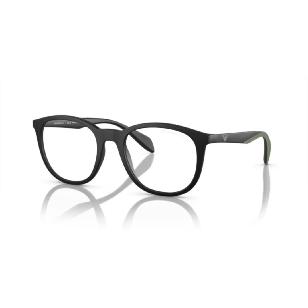 Emporio Armani 0Ea4211 Classic Black Rounded Rectangular Eyeglasses And Sunglasses