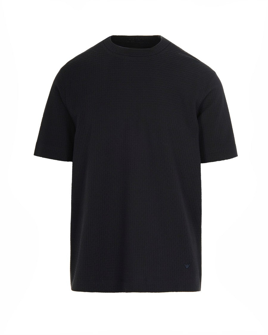 Emporio Armani Navy Blue Cotton T-Shirt