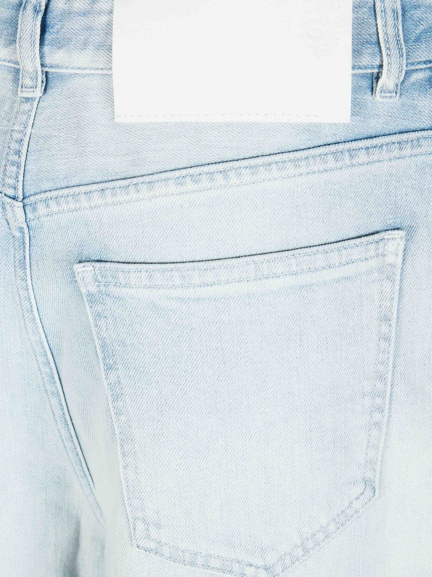 Mm6 By Maison Margiela Light Wash Blue Drawstring Denim Jeans