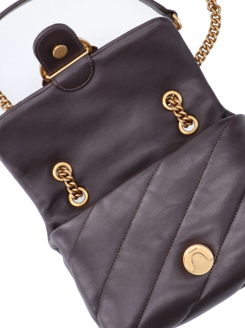 Pinko Mini Shoulder Bag With Quilted Padded Design
