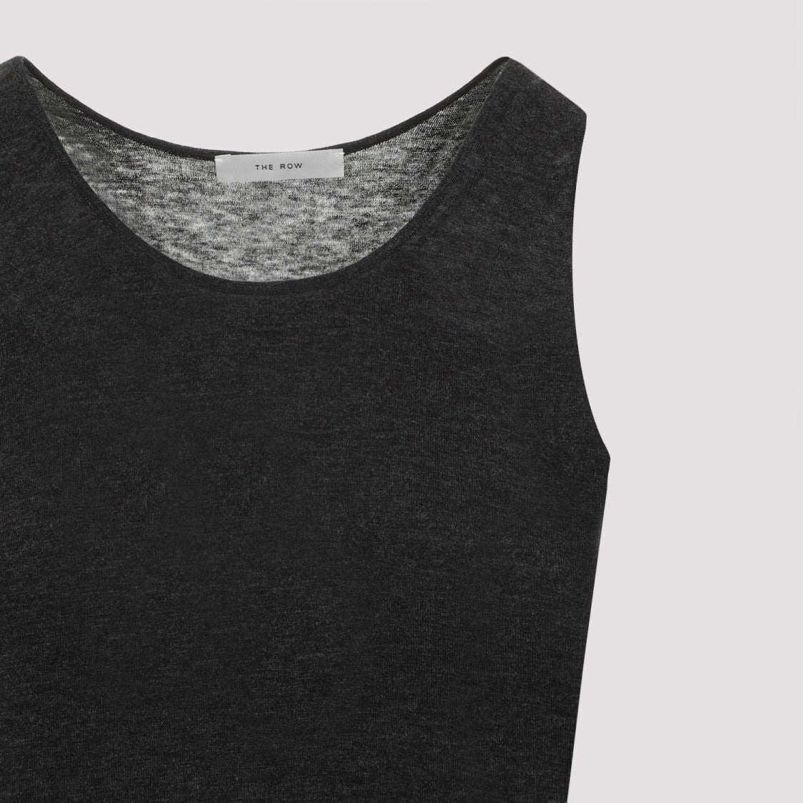 The Row Dark Grey Melange Cotton Farissa Dress