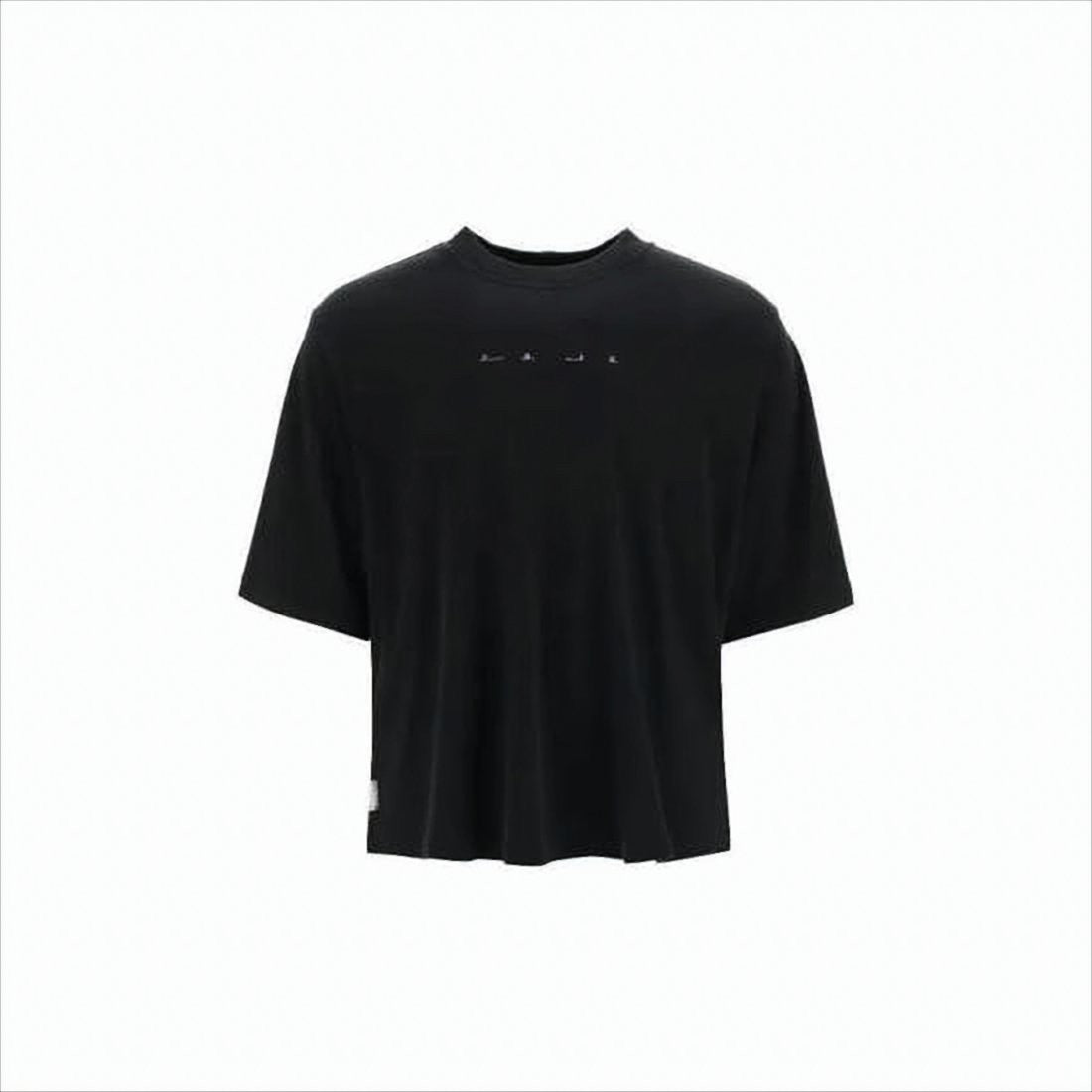 Stone Island Relaxed-Fit Black T-Shirt With Signature Graphic Design
