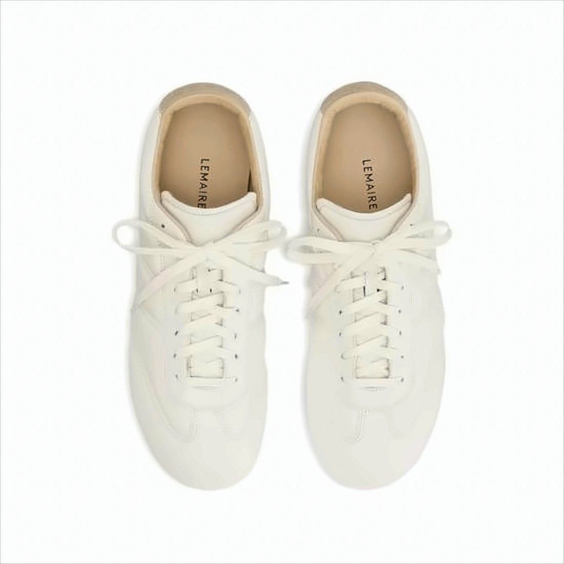 Lemaire Low-Top Minimalist Sneakers In Smooth Lambskin Leather