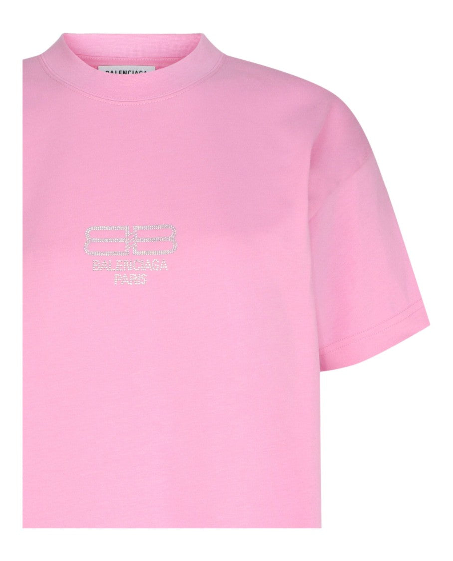 Balenciaga Bb Paris Rhinestone T-Shirt