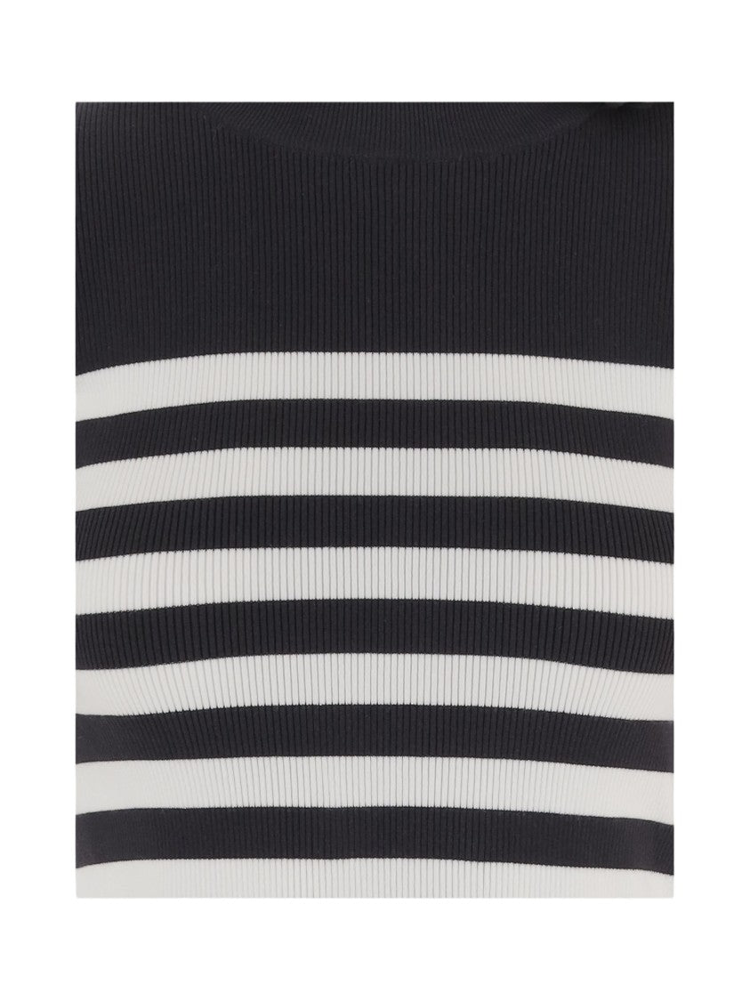 Patou Stretch Cotton Blend T-Shirt With Striped Pattern