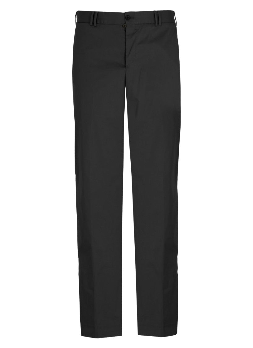 Pt Torino Black Hook Fastening Cotton Pants