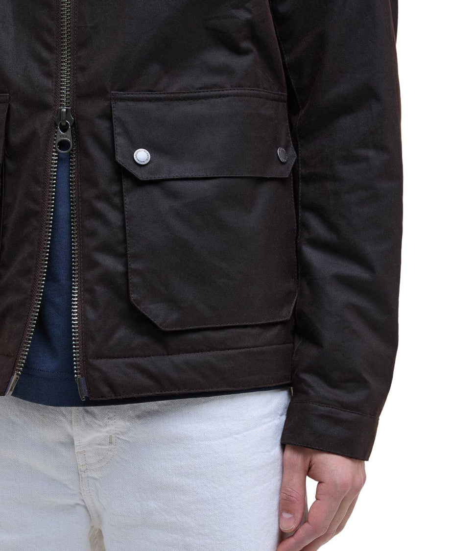Barbour Rustic Leather Harrington Jacket