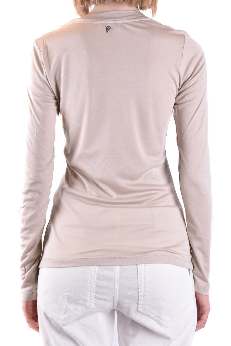 Dondup Minimalist Long-Sleeve Top V-Neckline Fitted Silhouette