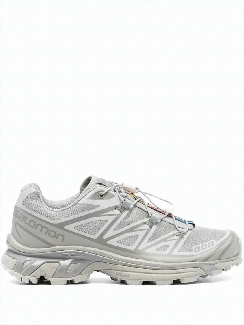 Salomon Lightweight Grey Sneakers With Breathable Textile Upper