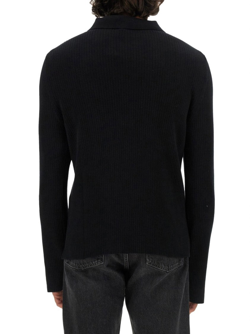 Courrèges Slim Fit Black Polo