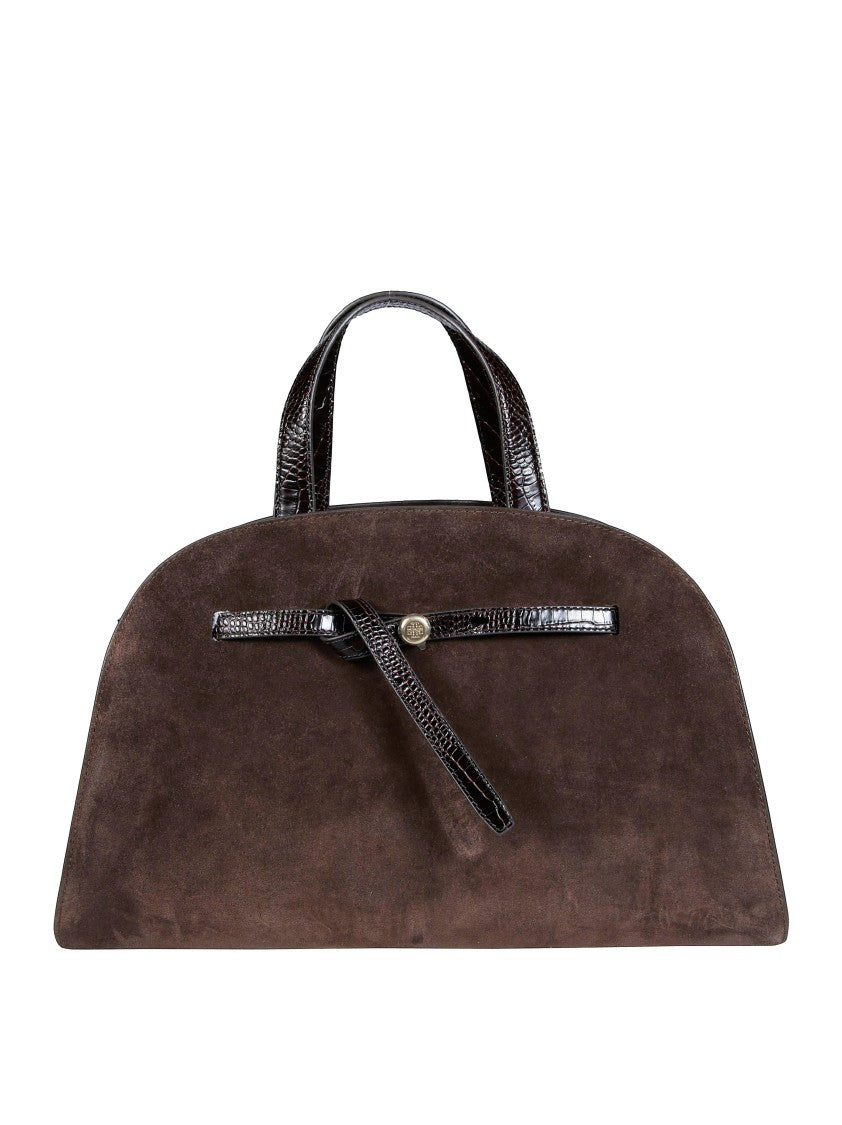 Tory Burch Romy Suede Half-Moon Handbag