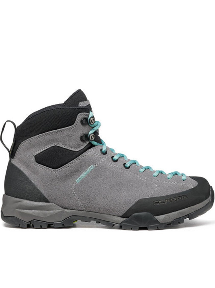 Scarpa Mid-Height Grey Suede Hiking Boots With Padded Collar And Rugged Sole