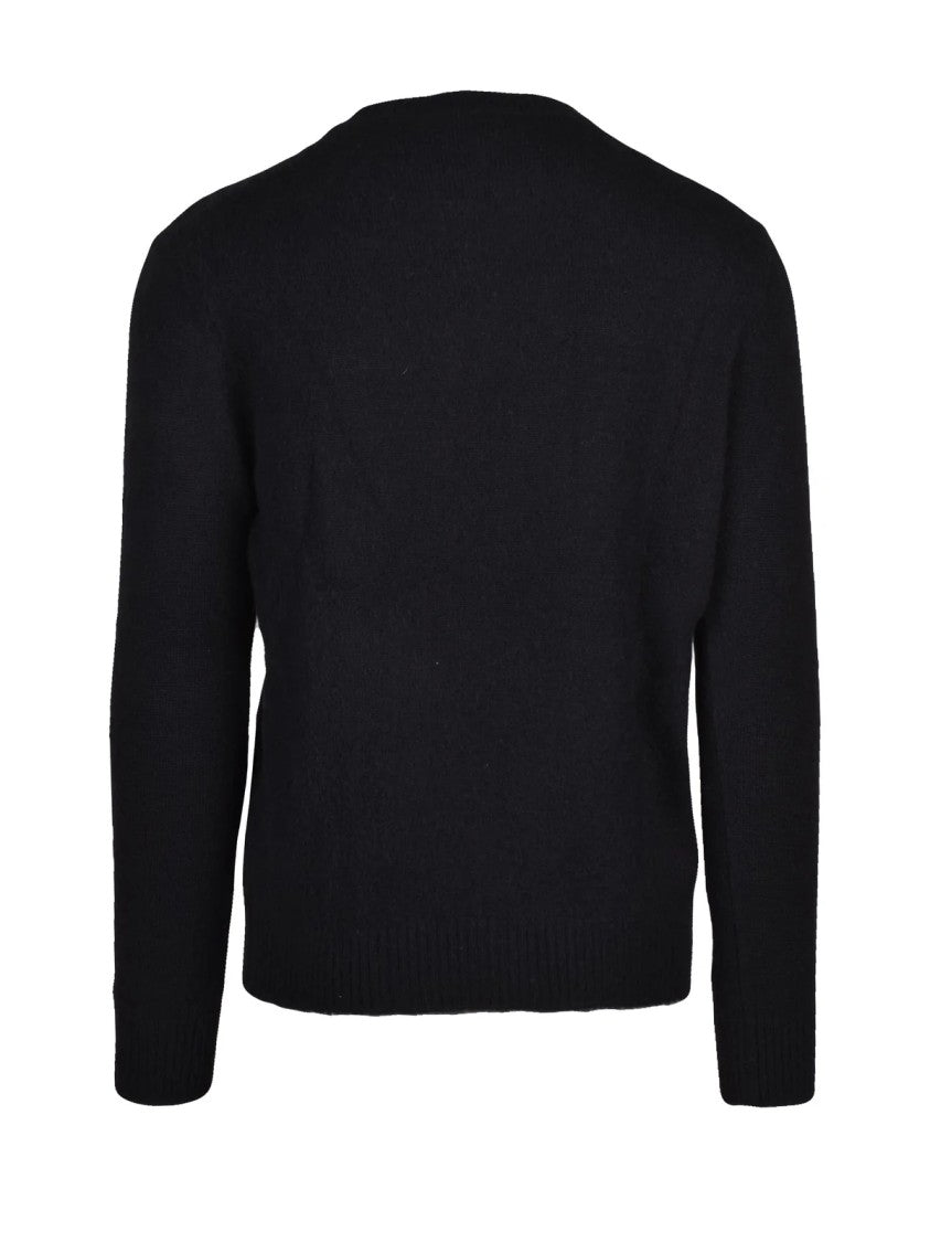 Dressism. Crewneck Sweater In Luxurious Black Blend
