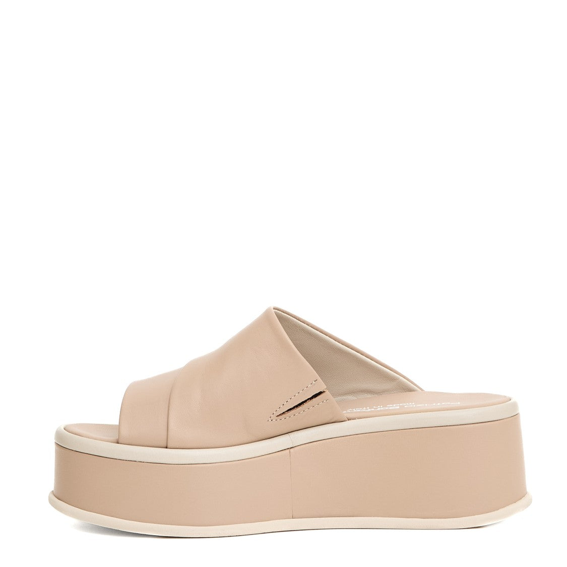 Patrizia Bonfanti 5Cm Beige Leather Wedge Slipper