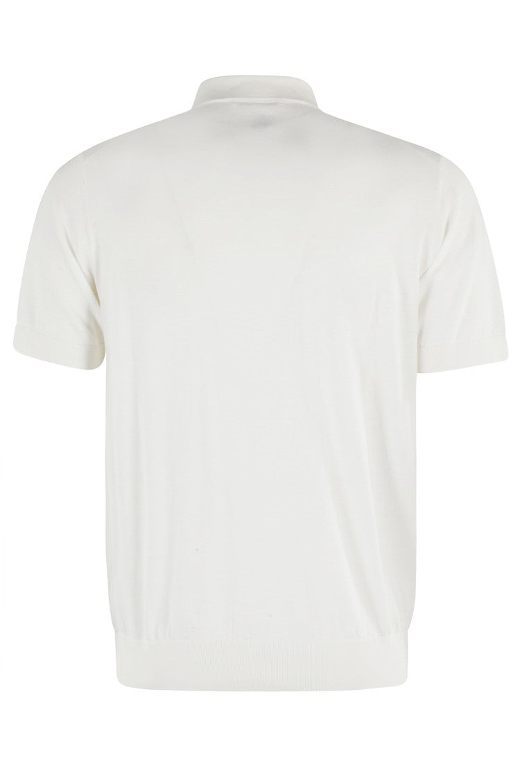 Paolo Pecora Polo Shirt With Zip Collar And Ribbed Trims