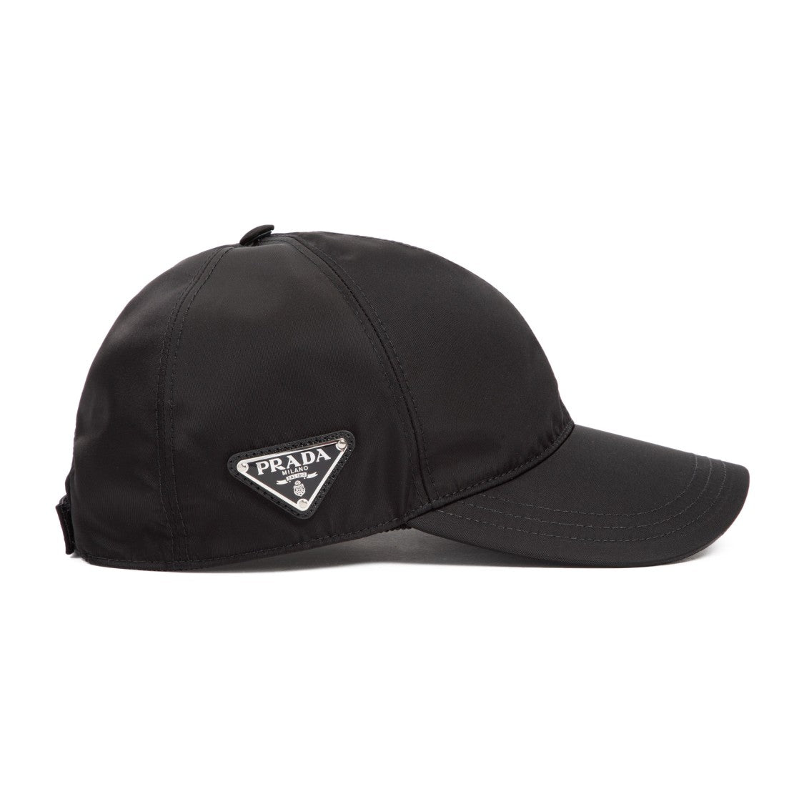 Prada Black Re-Nylon Baseball Cap With Triangle Logo