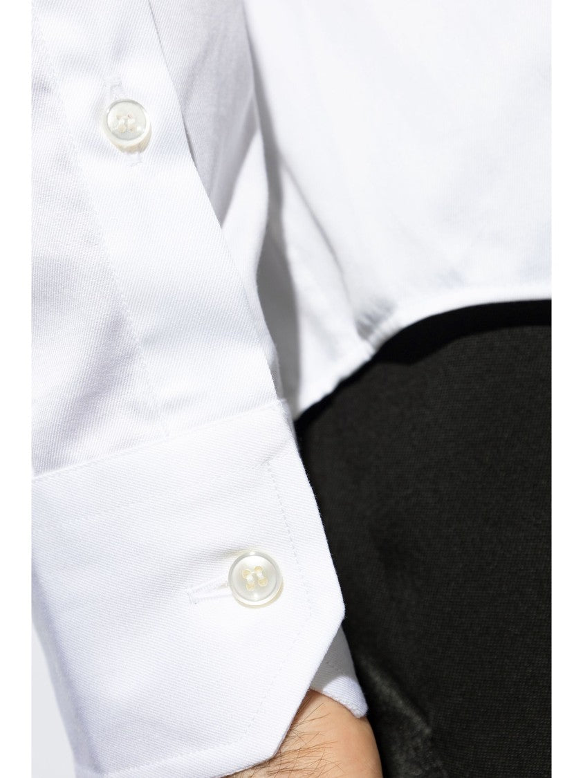 Giorgio Armani Pure Cotton Twill French Collar Shirt