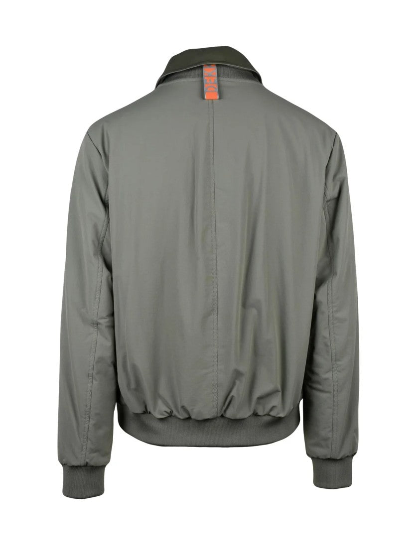 Dekker Quilted Sage Green Jacket With Zip Closure