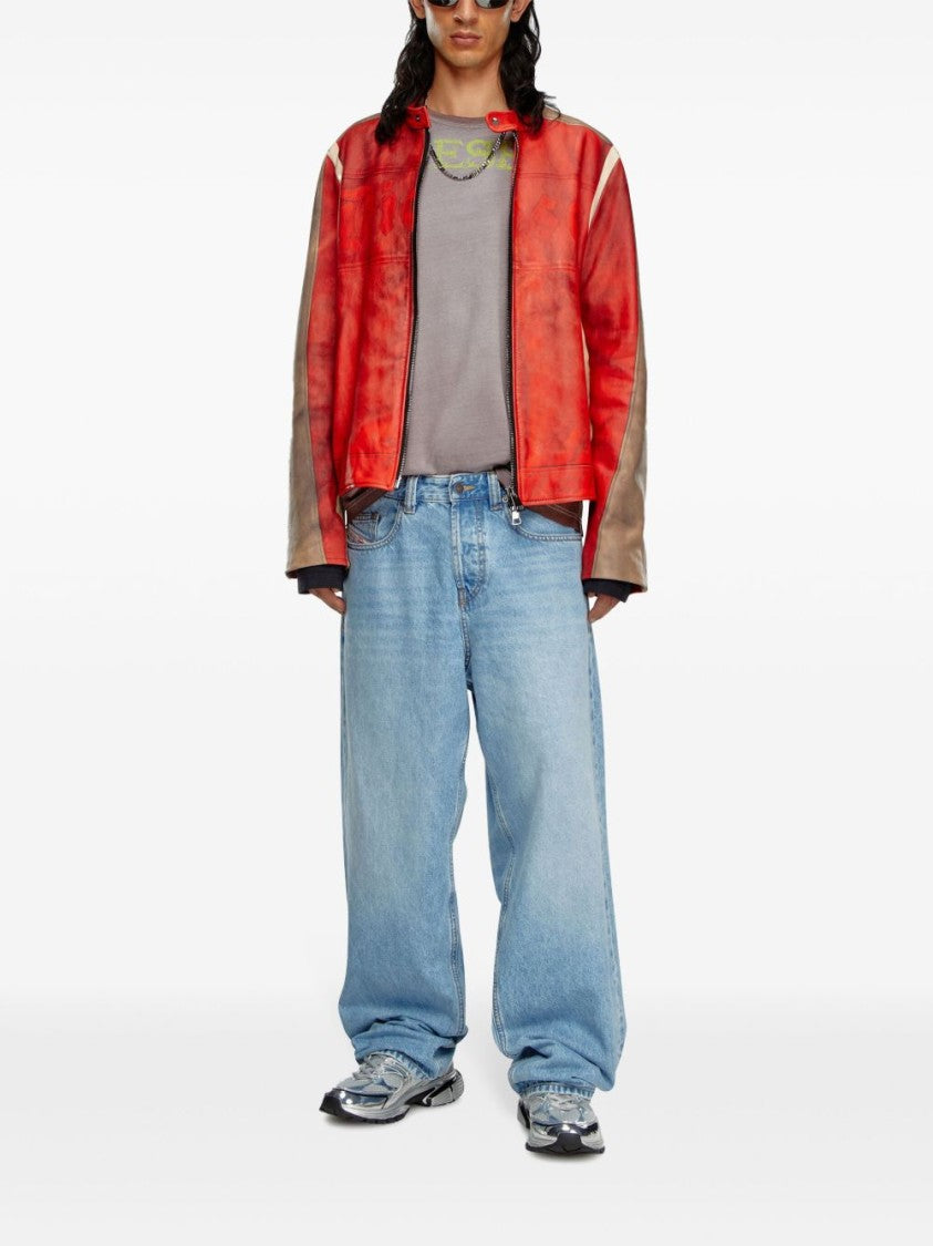 Diesel Light Blue Whiskering Cotton Jeans