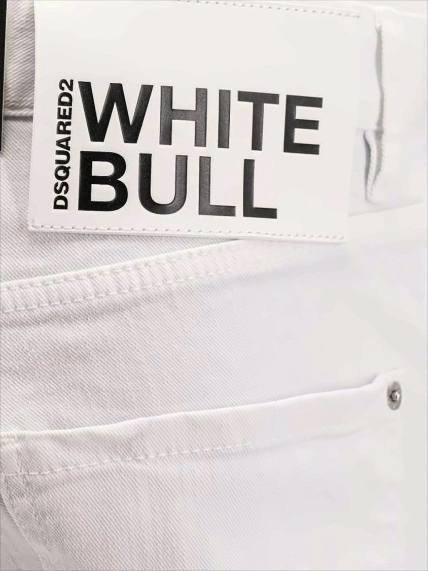 Dsquared2 Slim-Fit White Denim Pants