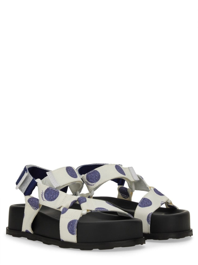 Moschino Polka Dot Wide Strap Sandals