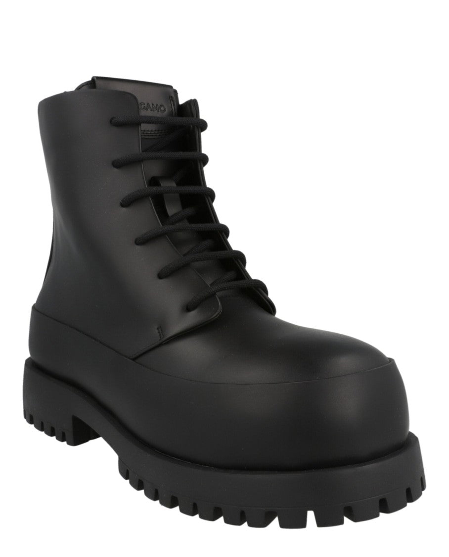 Ferragamo Fede Combat Boots