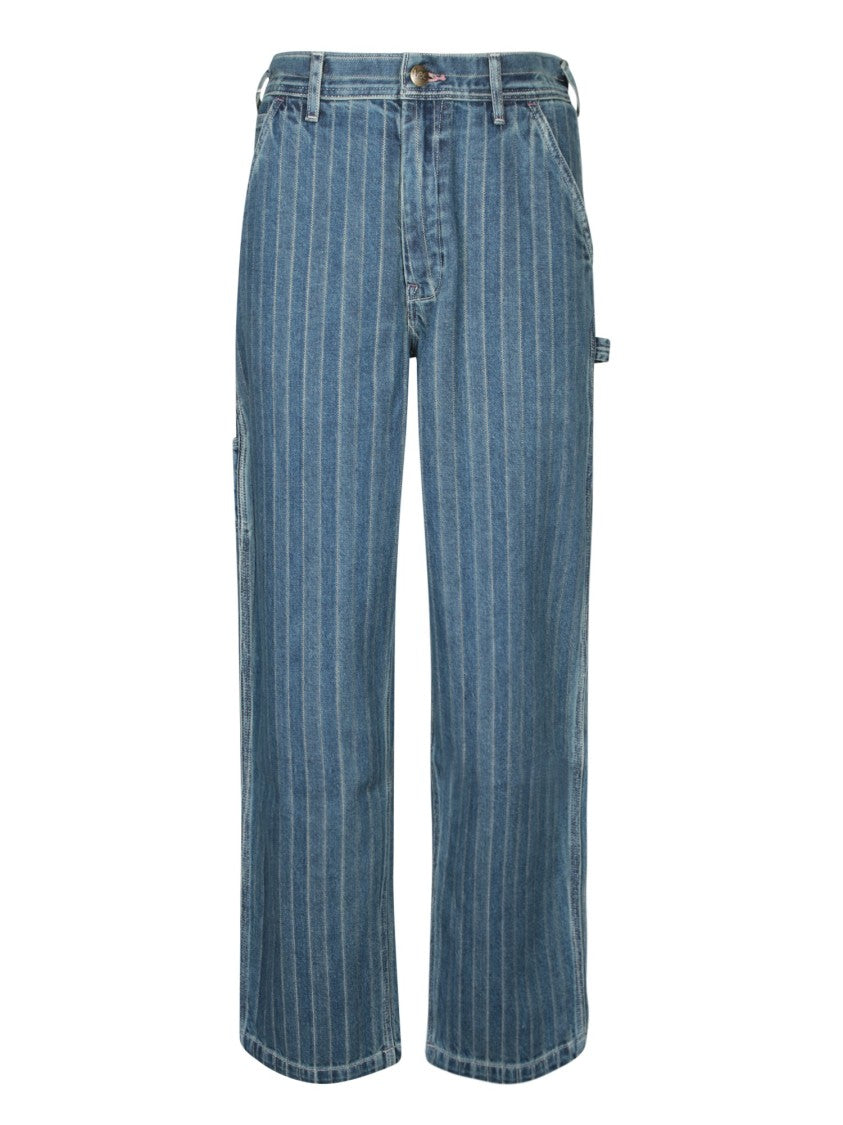 Paul Smith Wide-Leg Jeans With Vertical Stripes