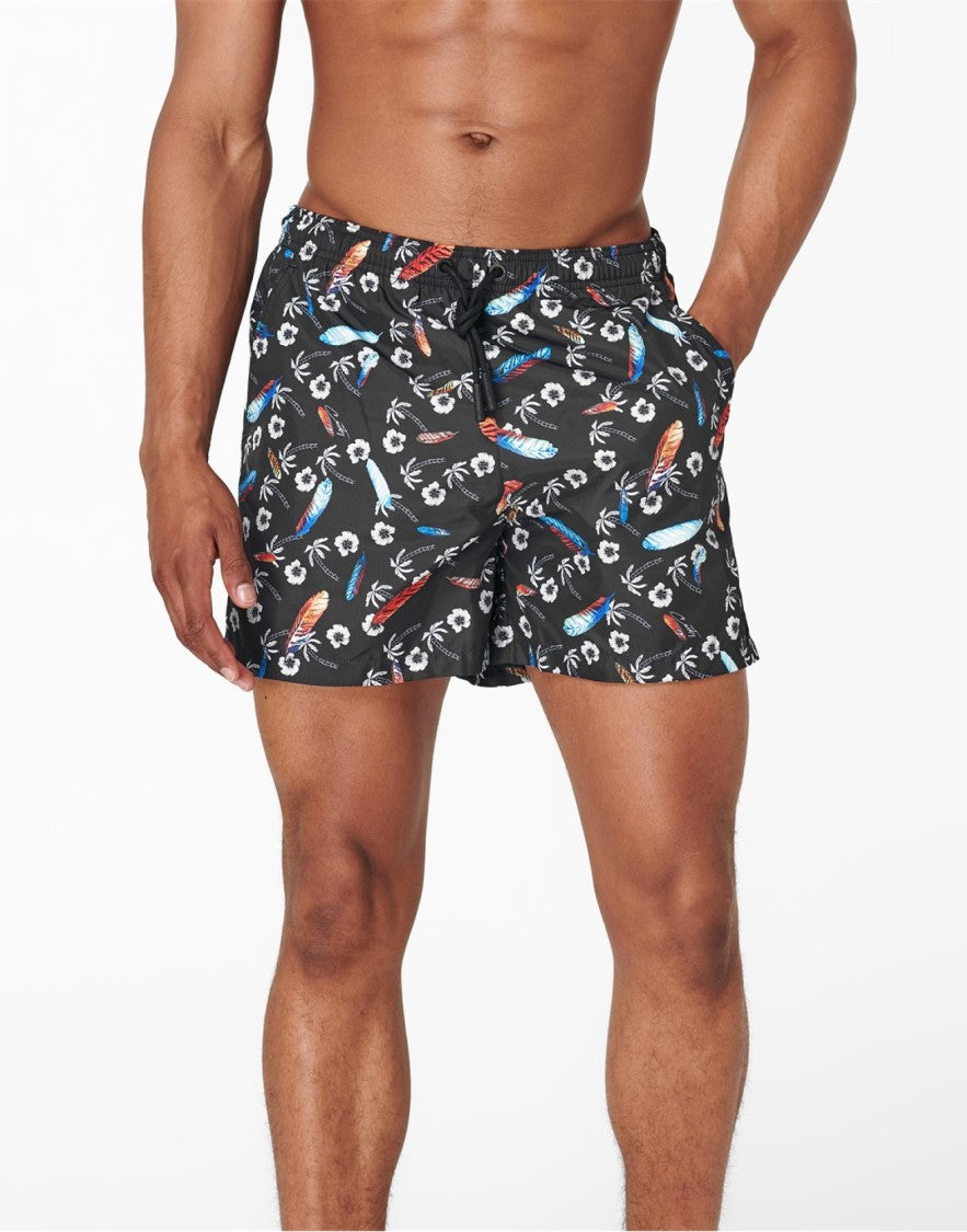 Marcelo Burlon Hawaii Print Swim Shorts