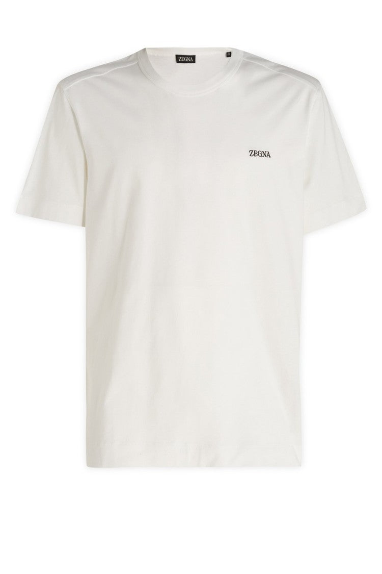 Zegna Classic White T-Shirt With Subtle Logo
