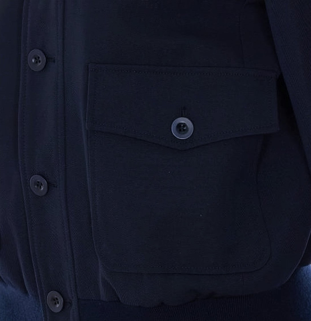 A.P.C. Structured Blue Jacket With Classic Collar