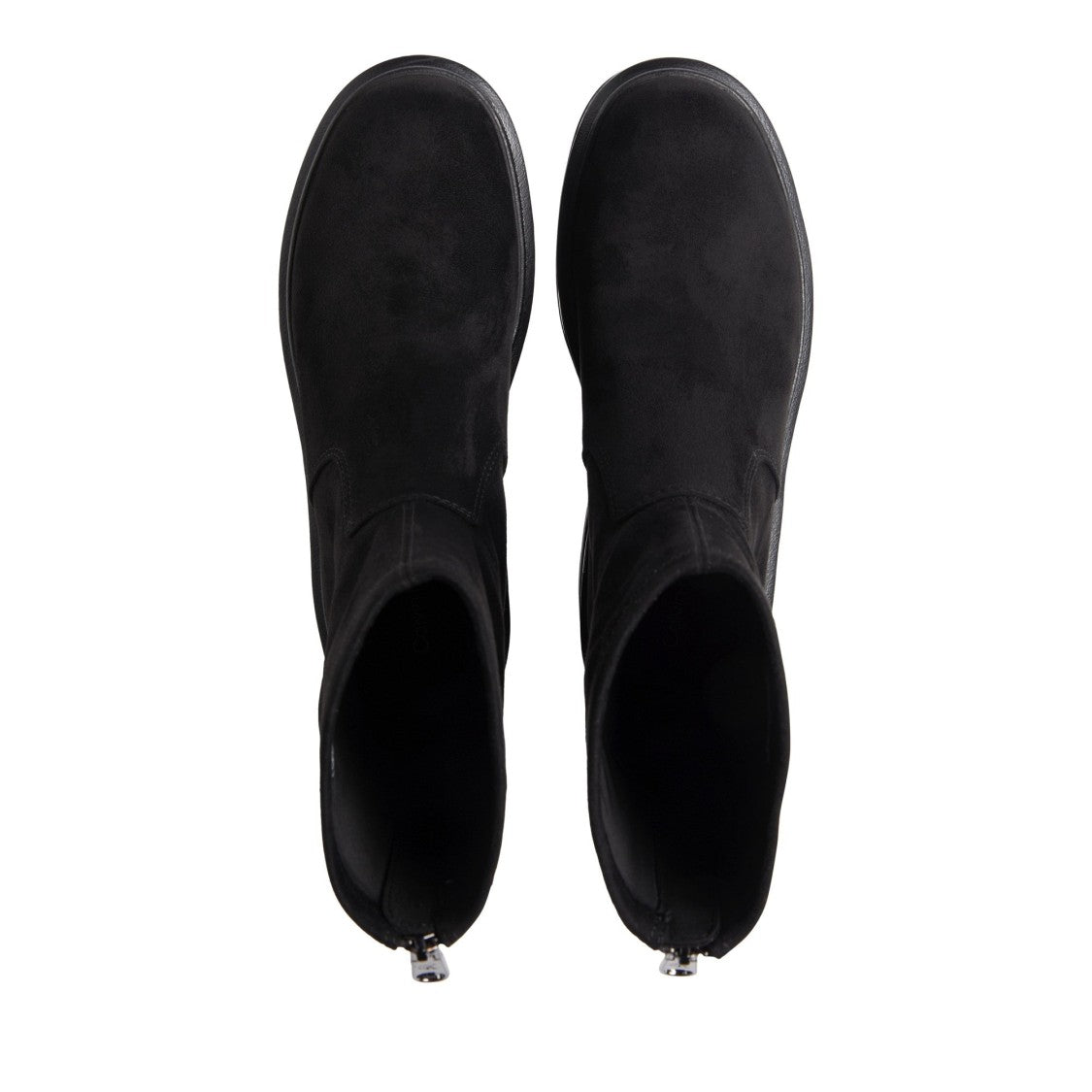 Calvin Klein Jeans Black Flatform Minimalist Design Chunky Sole Ankle Boots