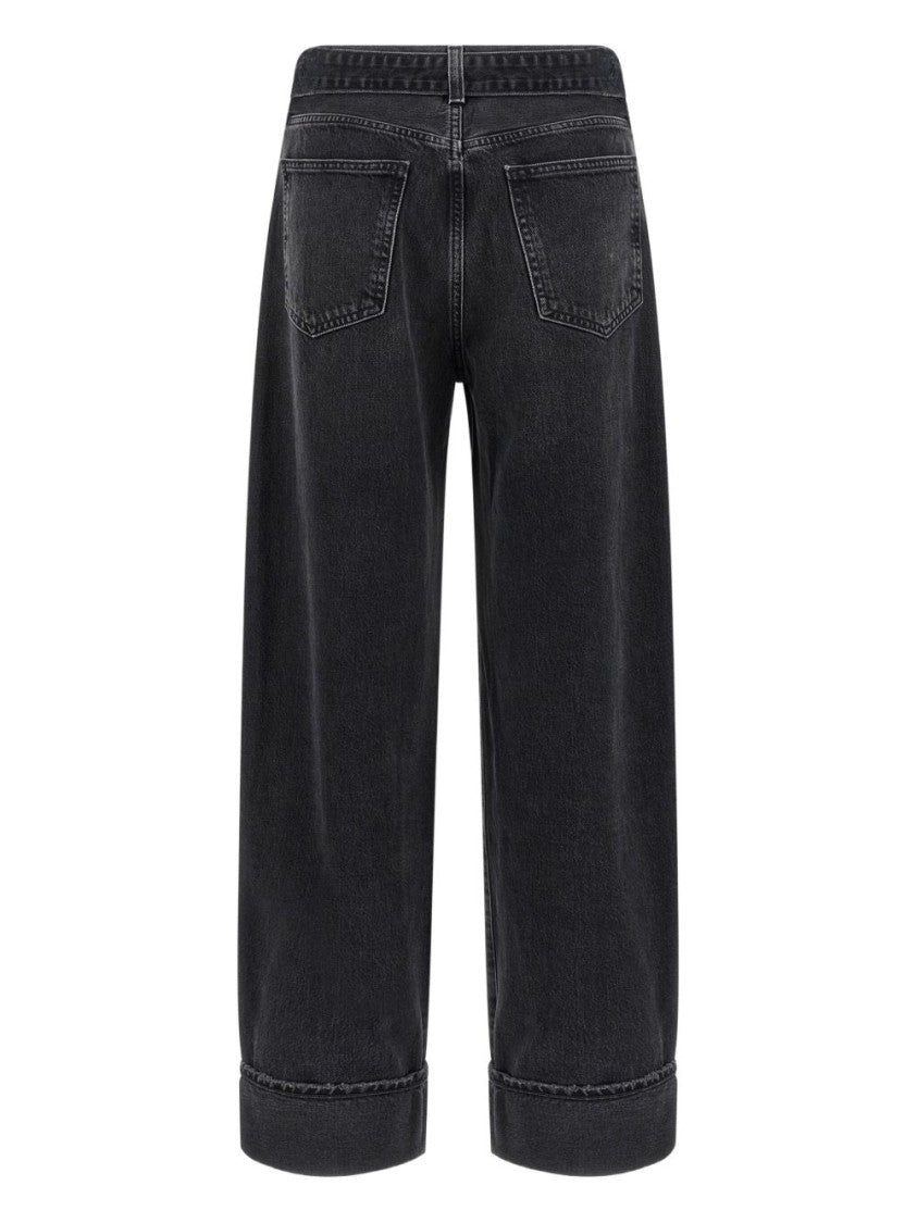 Agolde Relaxed Wide-Leg Jeans With Cuffed Hems