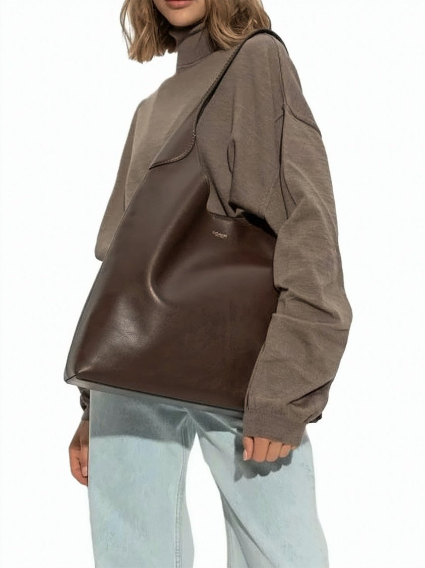 Coach Brown Cow Leather Brooklyn Shoulder Bag