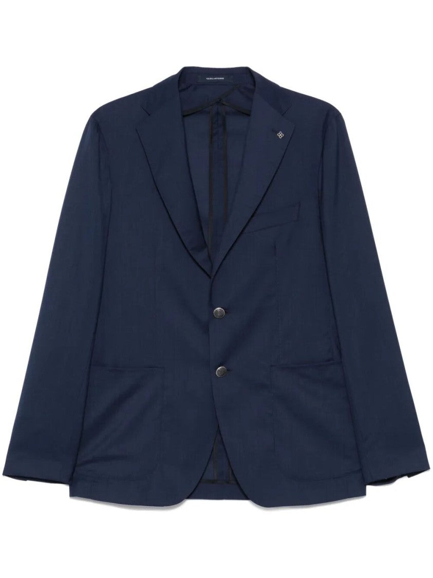 Tagliatore Tailored Blue Wool Blazer
