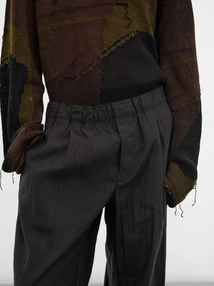 Our Legacy Black Elasticated Wide-Leg Sweatpants