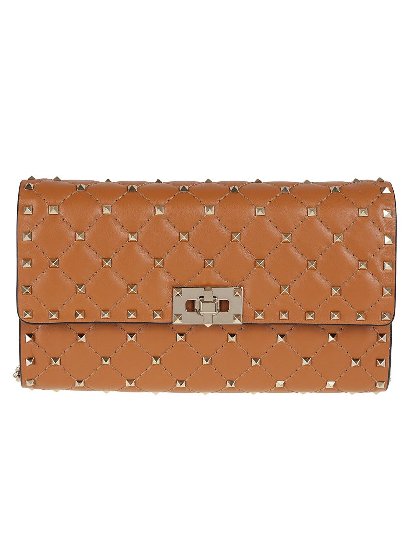 Valentino Rockstud Spike Lamb Nappa Shoulder Bag