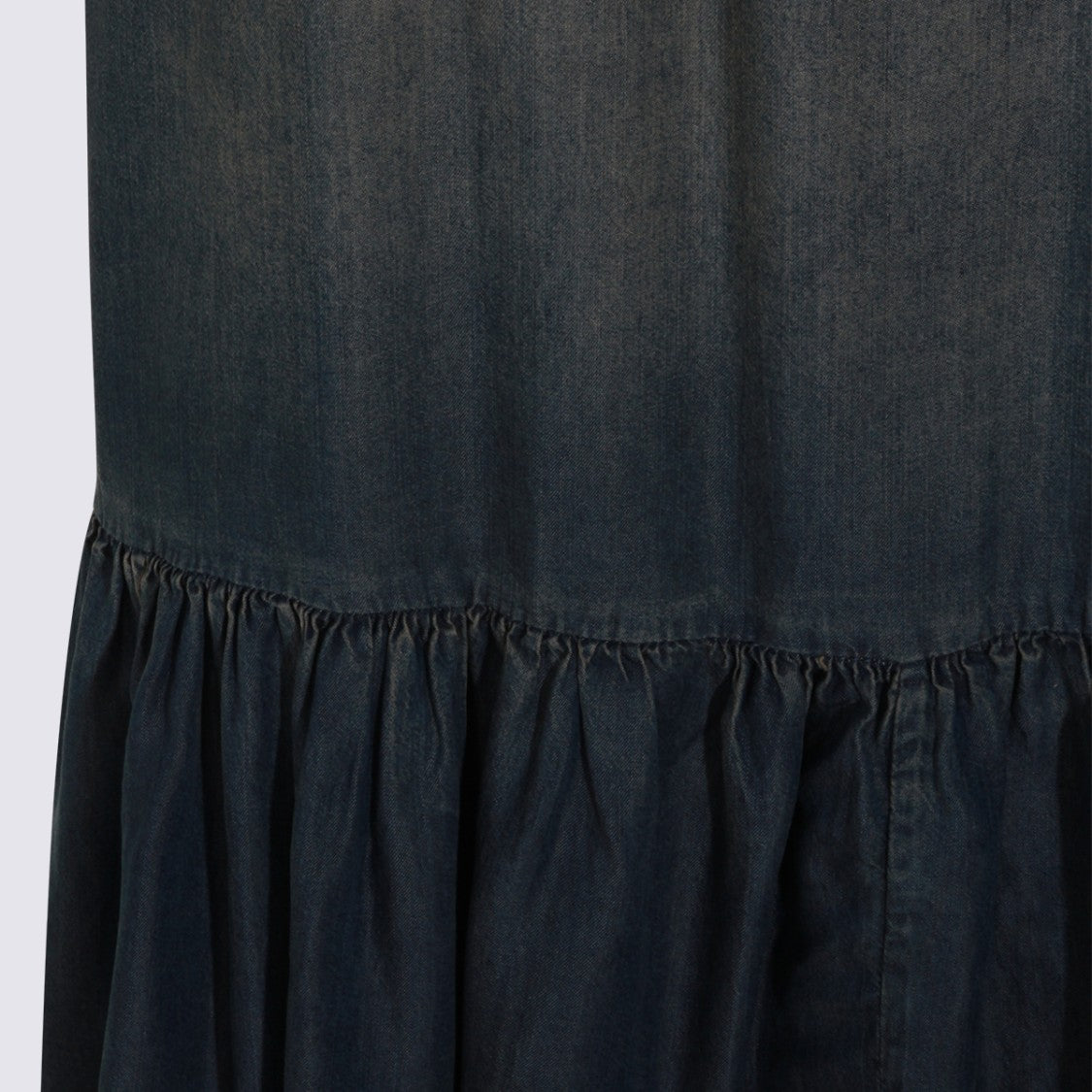 Pinko Long Maxi Dress With Ruffled Overlay And Cinched Waist