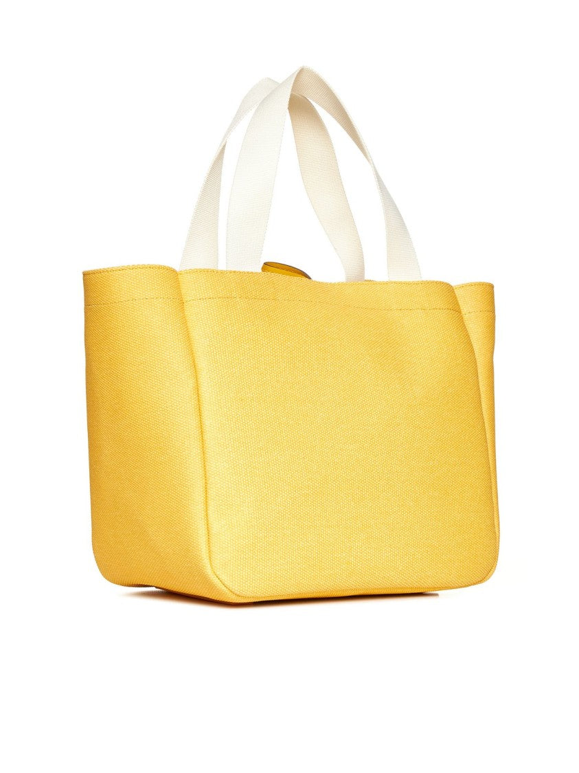 J. W. Anderson Structured Yellow Cotton Tote Bag With Embossed Logo