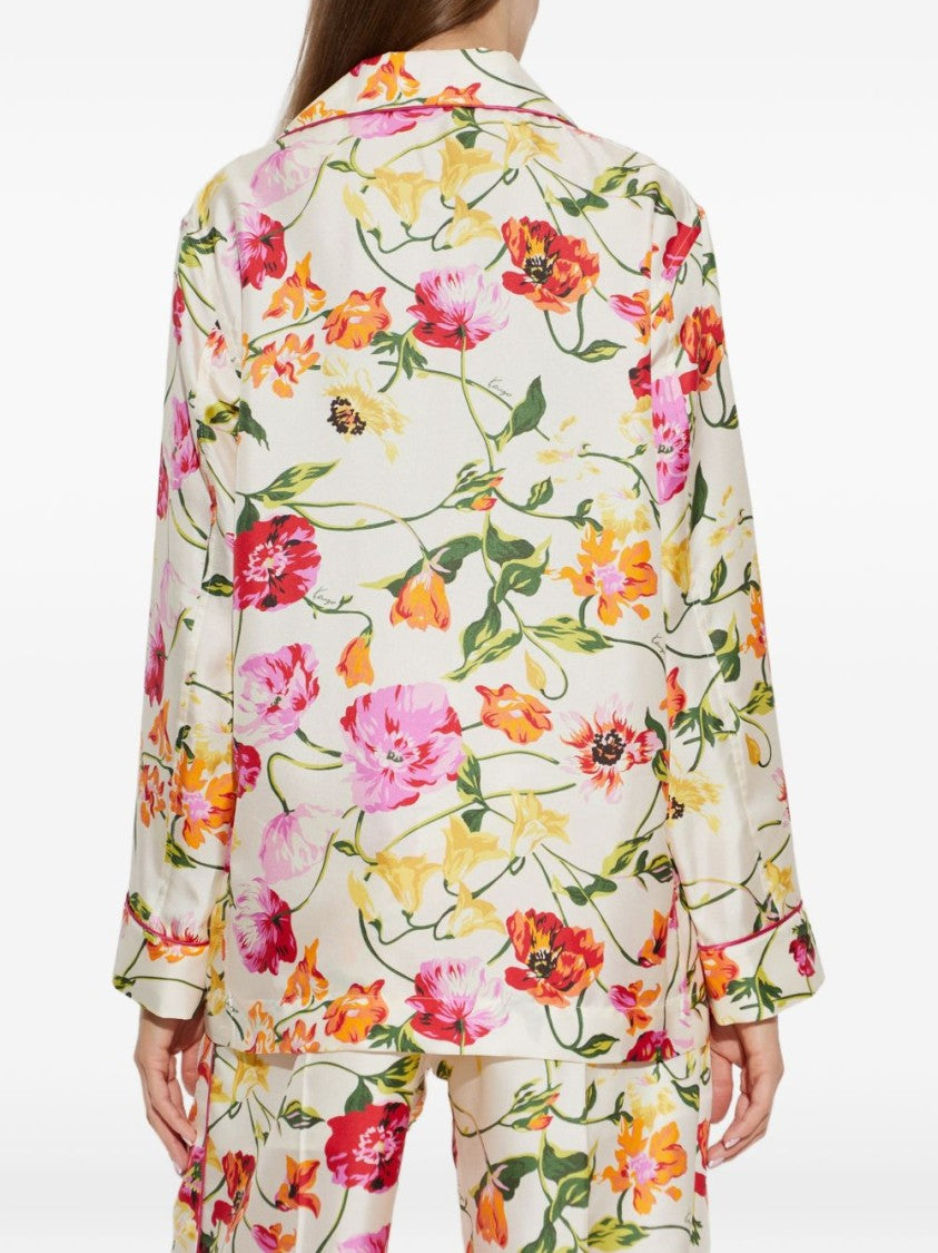 Kenzo Vibrant Floral Print Relaxed Fit Kenzo Shirt