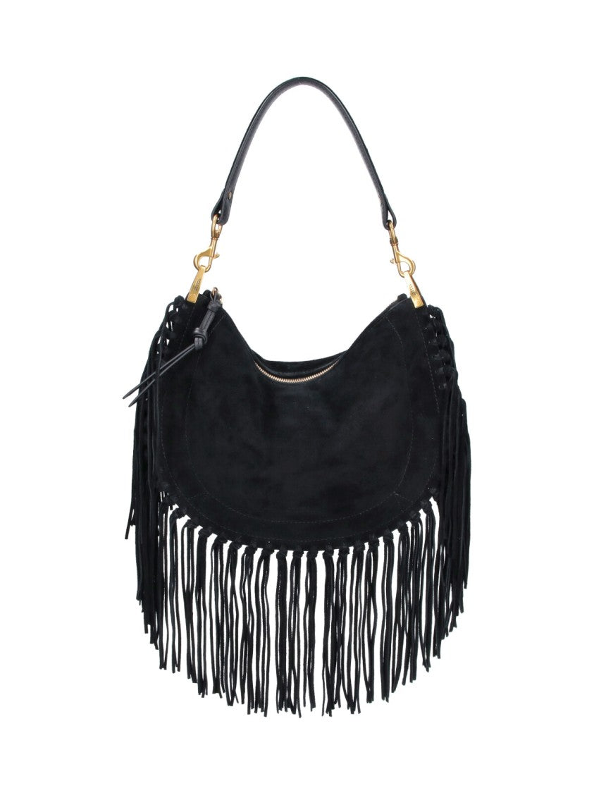 Isabel Marant Black Oskan Soft Suede Shoulder Bag