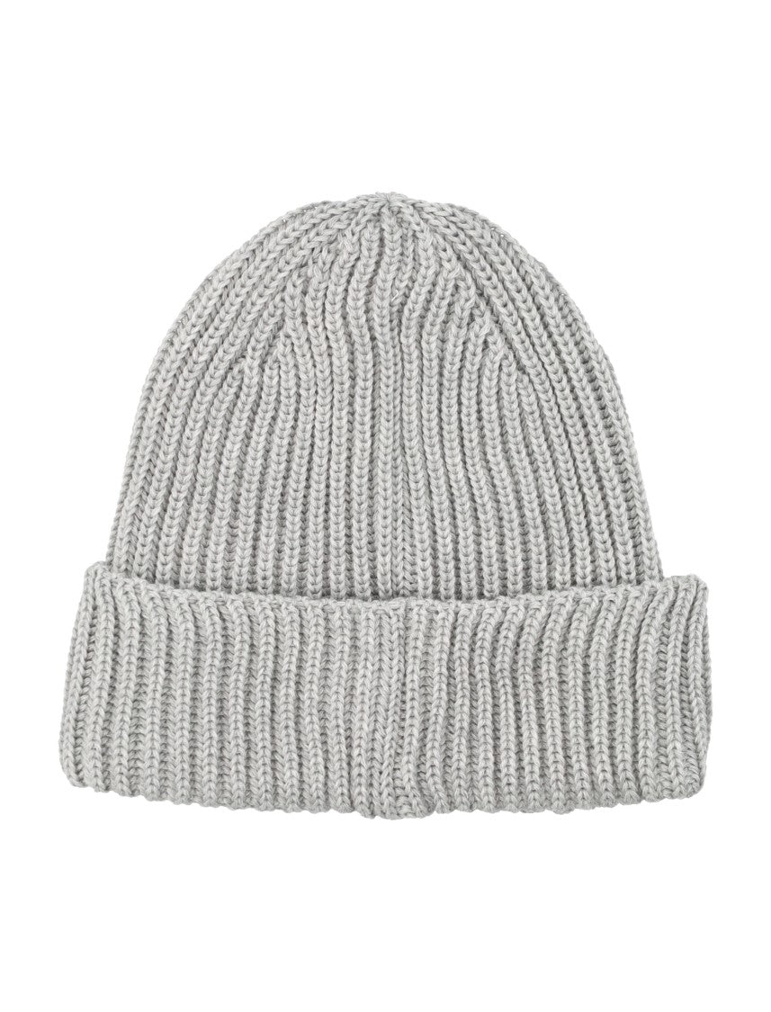C.P. Company Ribbed Knit Extrafine Merino Wool Goggle Beanie