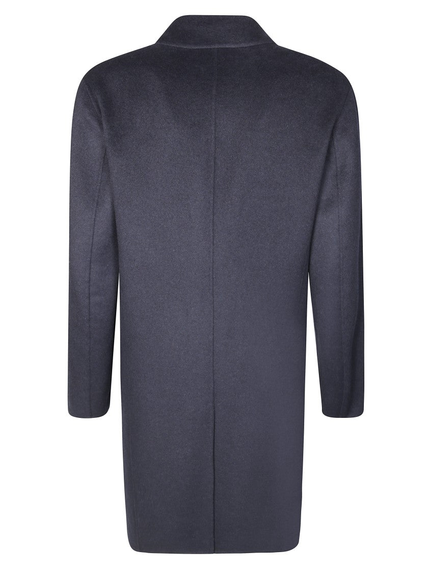 Manuel Ritz Double-Breasted Structured Jacket With Classic Collar