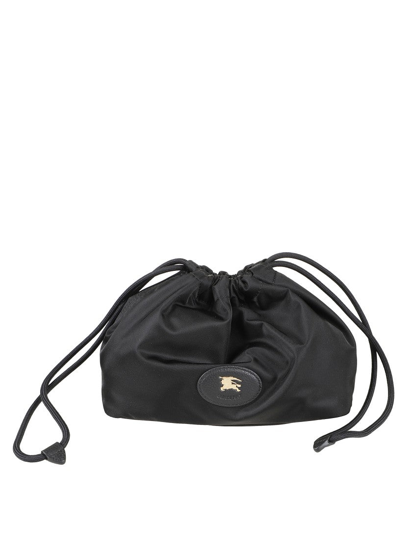 Burberry Gathered Black Bag With Drawstring Closure